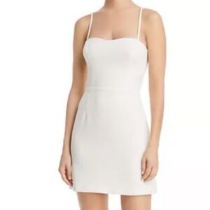 NWT FRENCH CONNECTION Summer Whisper Tie Back Dress, White, Size 8